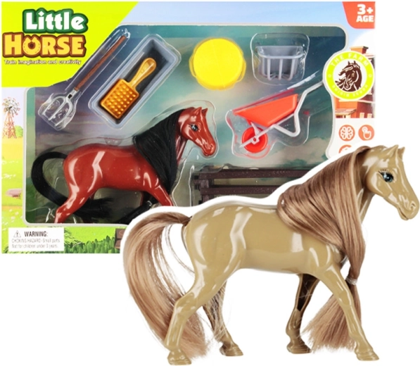 Horse with accessories - 1 piece
