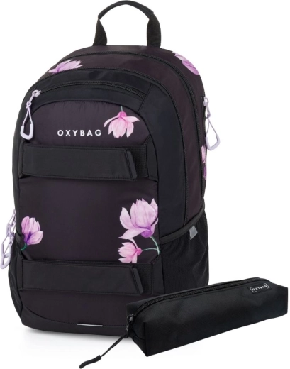 Studentu mugursoma ar etviju OXY Sport Flowers