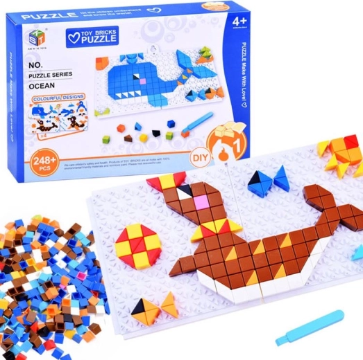 color mosaic puzzle 4-in-1 ocean – creative pixel pictures