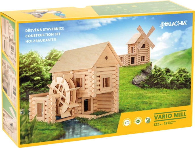 Walachia koka būvkonstruktors Vario Mill (122 detaļas)
