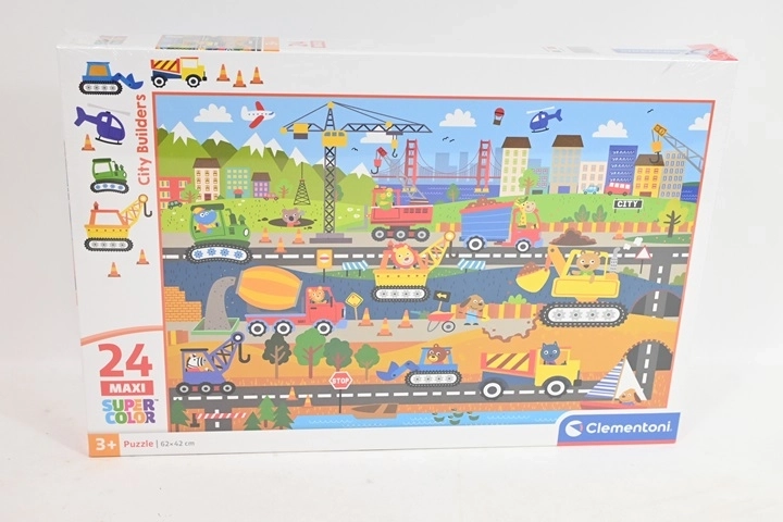 Clementoni MAXI puzle bērniem City builders 24 gabali