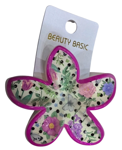 PINK large flower-shaped hair claw clip