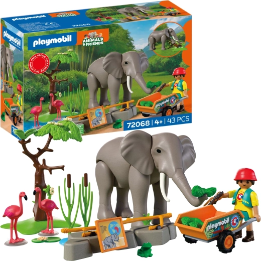 Playmobil Animals & Friends zilonis ar kopēju un piederumiem, 43 detaļas