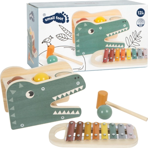 Small foot xylophone and pounding bench 2-in-1 Safari
