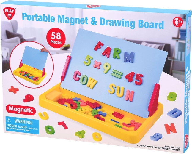Playgo pārnēsājama magnētiskā un zīmēšanas tāfele 58 gab.