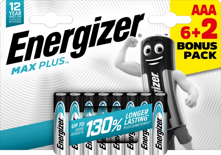Energizer Max Plus alkaline batteries AAA - 8 pcs