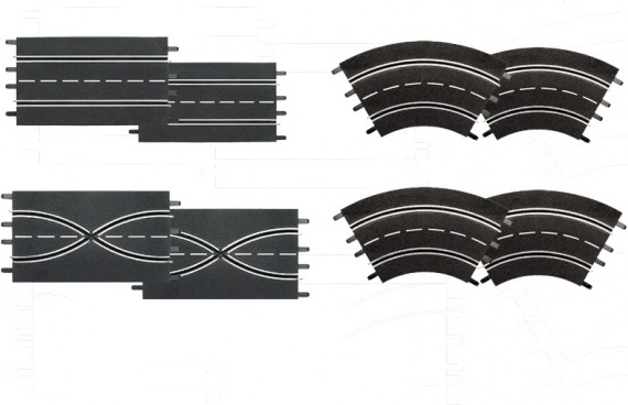 Expansion Set for Evolution, Digital 132 and Digital 124 Slot Car Tracks – length 2.8 m