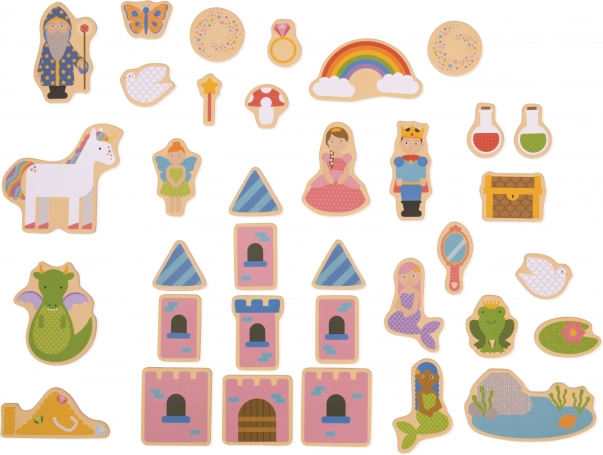 Bigjigs Toys pasaku koka magnēti – komplekts 35 gab.