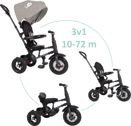 QPlay tricycle rito air gel black