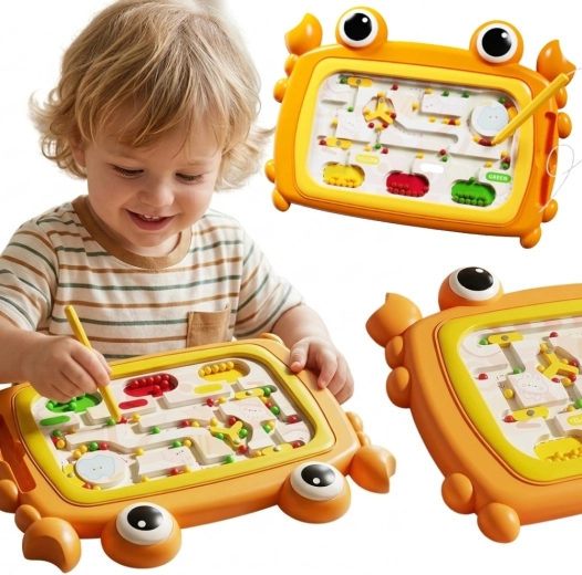 Woopie Montessori Magnetic Crab Maze Board Orange