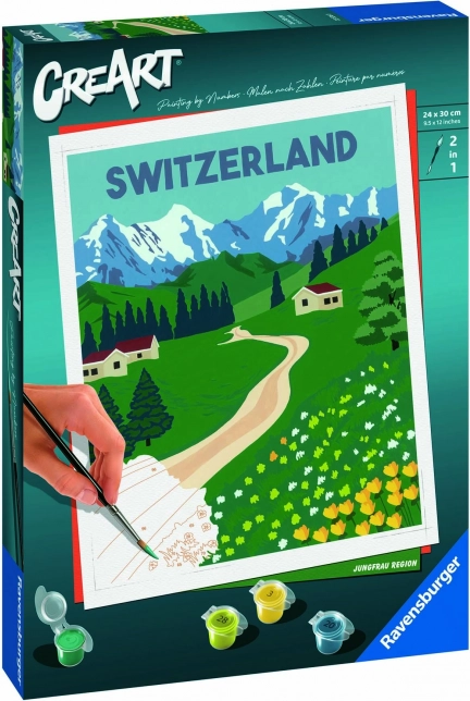 CreArt Jungfrau Region – paint by numbers for kids and teens