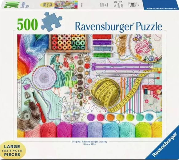 Ravensburger puzle Šūšanas stūrītis XXL 500 gabaliņi