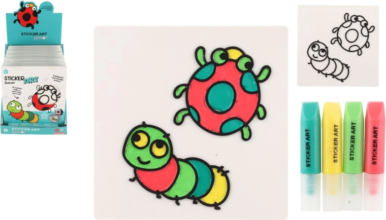 Window Stickers and Coloring Pages with Paints - 1 Piece