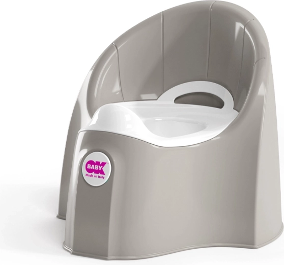 Ok Baby ergonomisks bērnu podiņš Pasha ar izņemamu trauku, pelēks