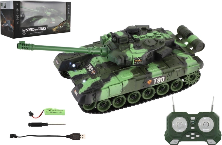 RC tanks ar tālvadību 2,4 GHz ar gaismām un skaņām – 1 gabals