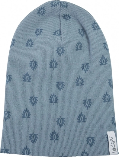 Lodger kokvilnas rievota beanie cepure Print Rib Ocean 0–6 mēneši