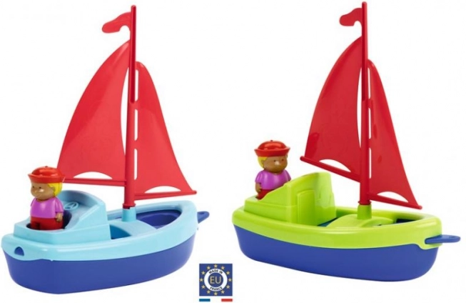 Plastmasas buru laiva ūdenim ar jūrnieku, 22,5 cm