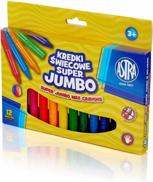 Wax Crayons Astra Super Jumbo 12 pcs