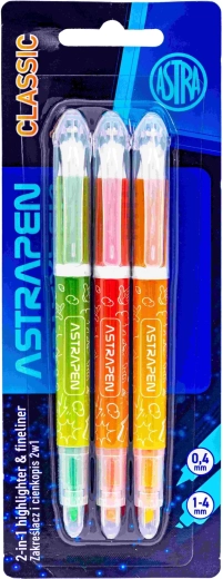 Astra 2v1 Classic marķieri, komplekts 3 gab.