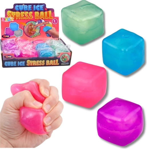 Antistresa squishy bumbiņa ledus kubiņa formā 5,5 cm