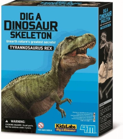 T‑Rex dinozauru skeleta izrakumi – izglītojošs komplekts