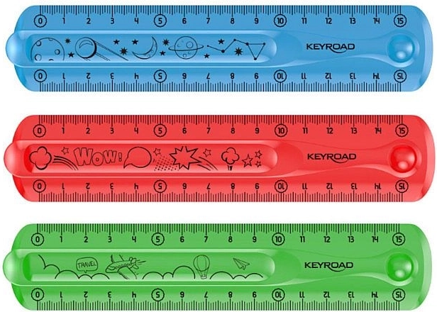 Elastīgs lineāls KEYROAD Flexi 15 cm
