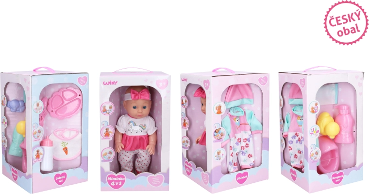 Peeing Baby Doll with Accessories and Sound Effects 4-in-1, 30 cm