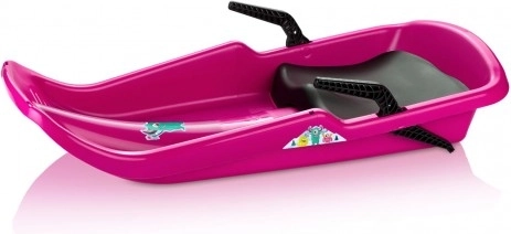Bērnu ragavas Cyclone Monster no plastmasas ar sēdekli un bremzēm – Rozā