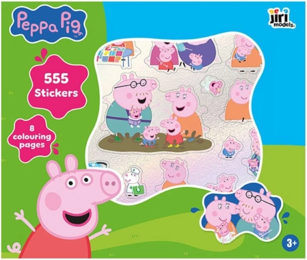 Cūciņa Peppa radošais komplekts: 555 uzlīmes un 8 krāsojamās lapas