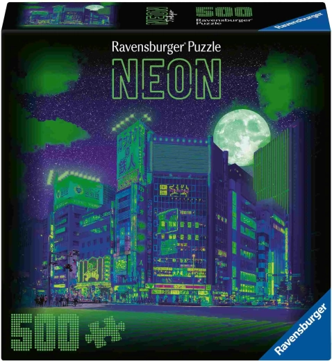 Ravensburger neon kolekcija Tokio puzle 500 gabali