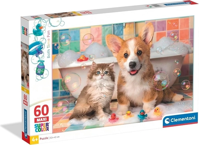 Clementoni maxi puzle bērniem Bath time fun 60 gabaliņi