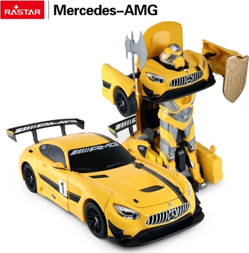 RC auto un robots 2v1 Rastar Mercedes-AMG GT3 1:14 dzeltens