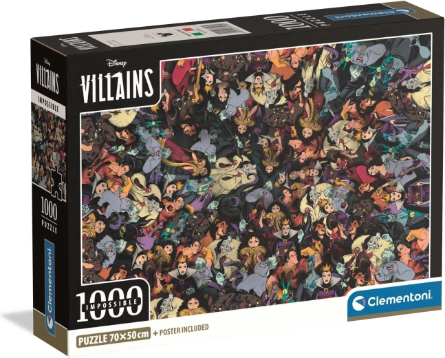 Puzle CLEMENTONI Impossible Disney Villains, 1000 gabali