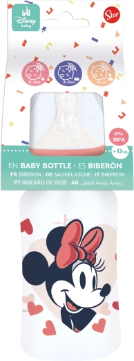 Zīdaiņu pudele MINNIE 240 ml ar pretkoliku sistēmu