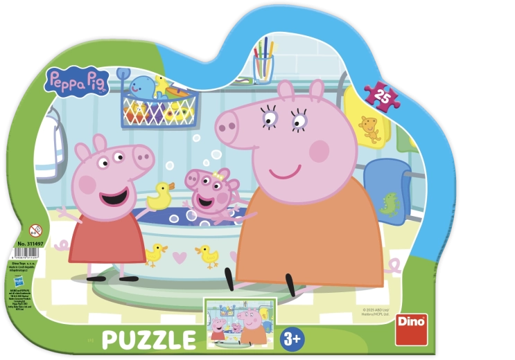 Children's board puzzle Peppa Pig in the bathtub, 25 pieces