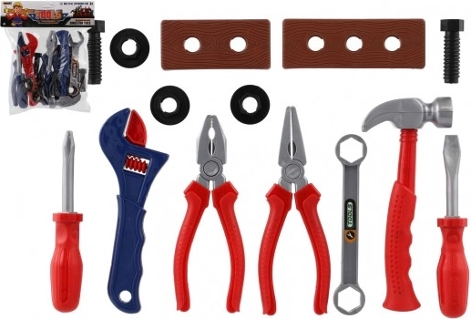 Bērnu plastmasas darbarīku komplekts maisiņā, 2 krāsas (21 × 24 × 5 cm)