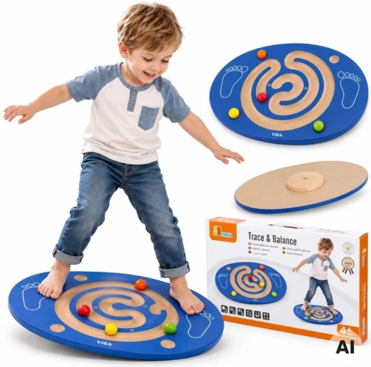 VIGA wooden balance board with labyrinth