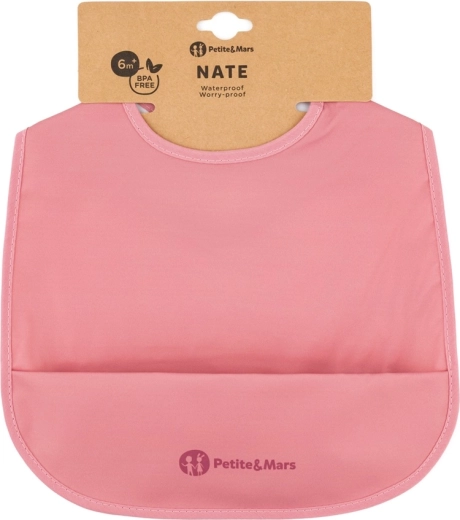 Petite&Mars PU priekšautiņš Nate dusty rose 6m+