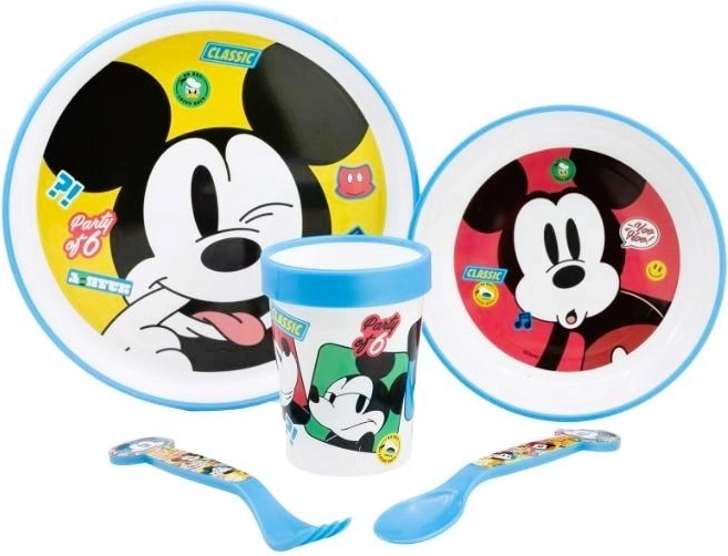 Plastmasas ēdamtrauku komplekts Mickey Mouse 5 gab. - 1 gab.