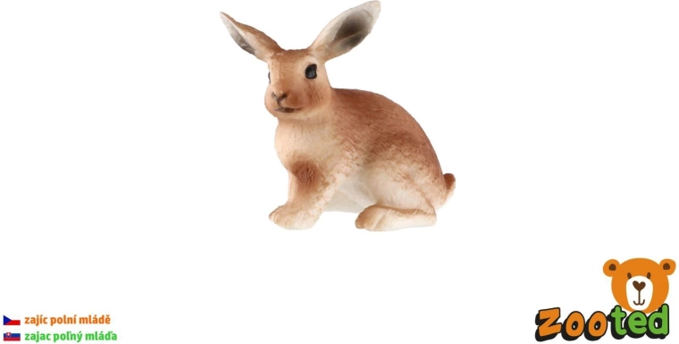 Zooted European hare leveret figurine, 6 cm