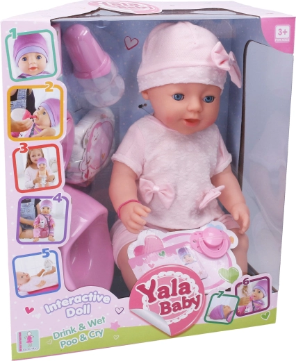 Peeing Baby Doll with Accessories 45 cm