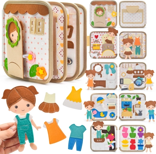 2Kids Toys Sensory Busy Book House with Doll
