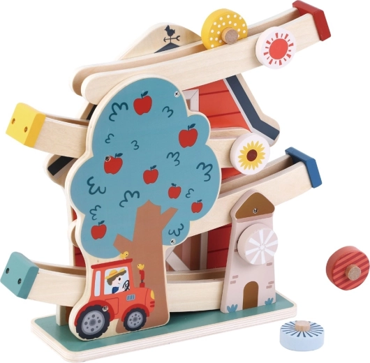 2Kids Toys Wooden Farm Ball Run