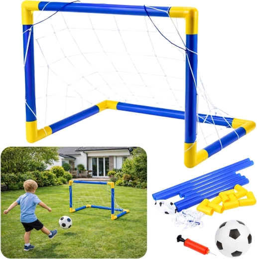 Kids’ soccer goal with net, ball and pump 62 × 40 cm