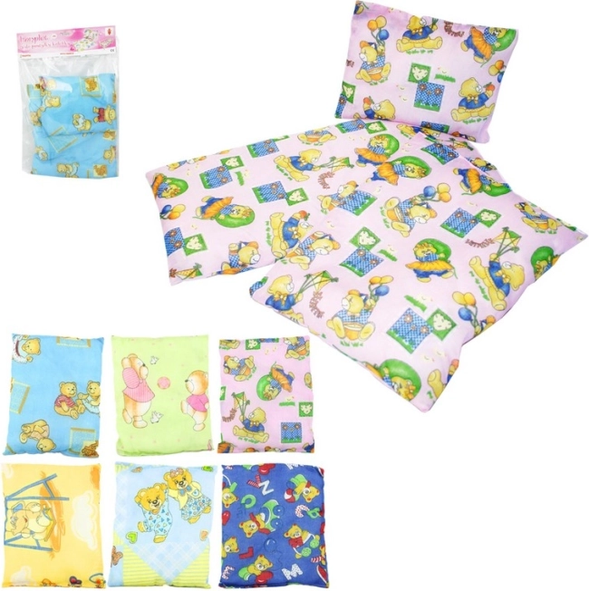 Gultas vai šūpuļa komplekts ar lācīšu motīvu