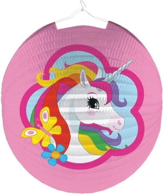 Lampions ar vienradža motīvu