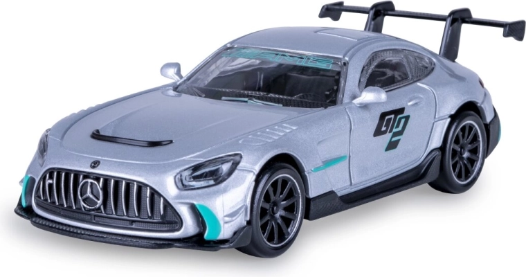 Metāla Mercedes-AMG GT2 modelis mērogā 1:43, sudraba krāsā