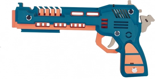 Koka 3D puzle – vilks ar šaujamām gumijām