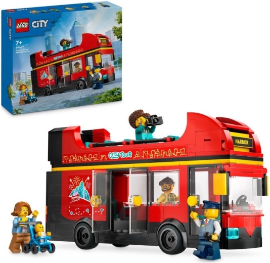 LEGO City sarkanais divstāvu autobuss