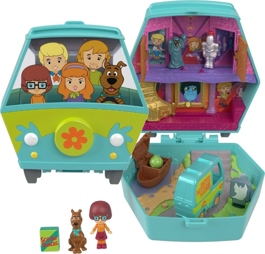 Polly Pocket kompaktais spēļu komplekts SCOOBY-DOO ar figūriņām un aksesuāriem